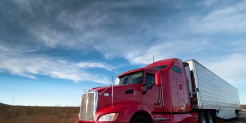 semi truck driving on the highway